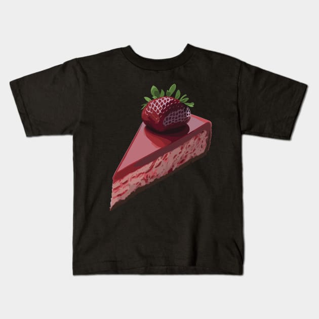 Strawberry cake Kids T-Shirt by PurpleSpacetime